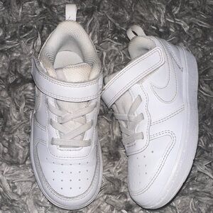Nike Kids White Sneakers with Velcro